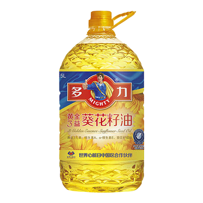  多(duō)力黃(huáng)金3益葵花籽油5L